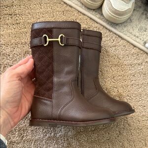 Janie and Jack Brown Kids Boots